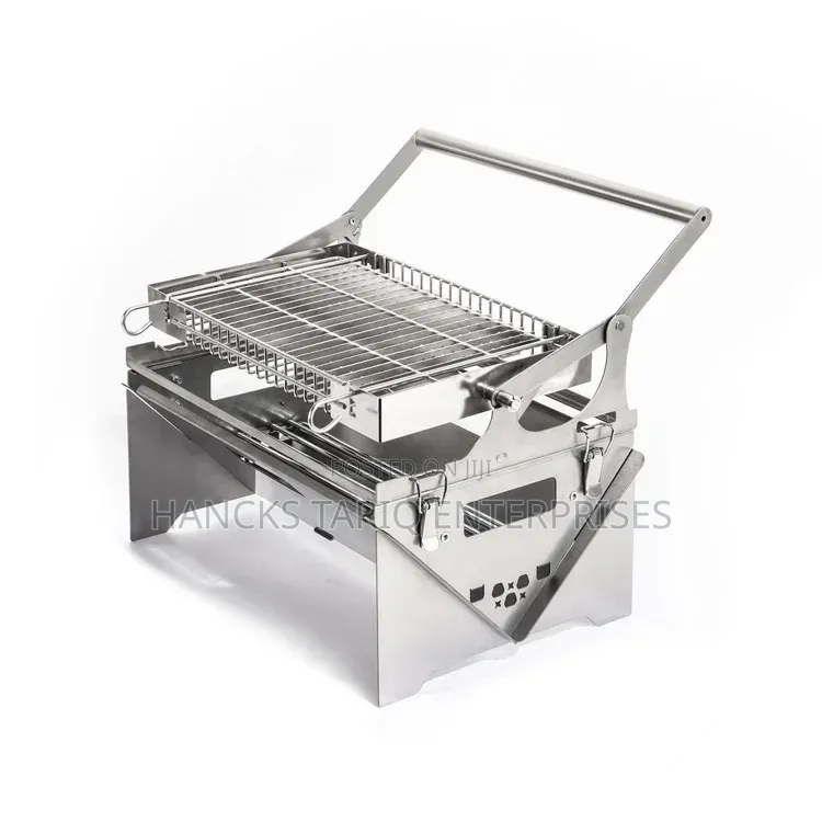 Portable Stainless Steel Folding BBQ Grill and Outdoor Charcoal Stove