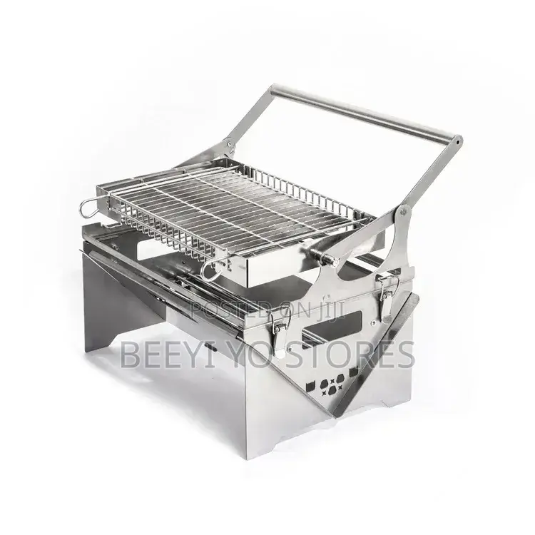 Portable Stainless Steel Folding BBQ Grill and Outdoor Charcoal Stove