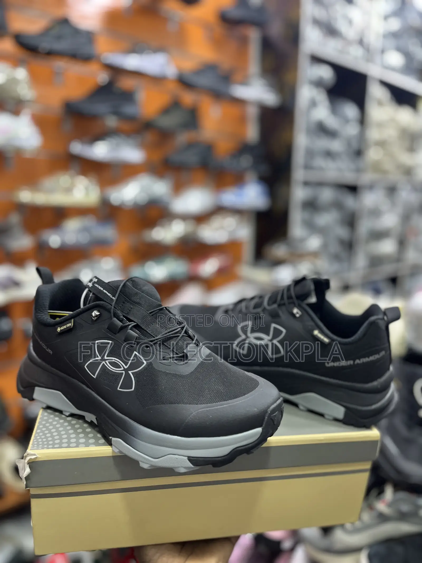 Original Under Armour GTX Trail Running Shoes Black Grey