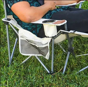 Folding Camping Chair Features a Built-in Footrest