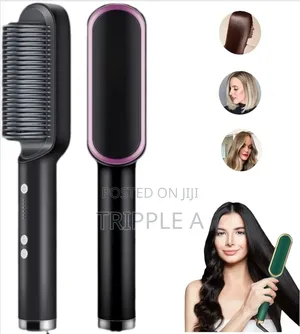 2 in 1 Electric Hair Straightener, Comb, Cutler PTC Heating