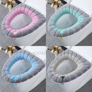 Soft, Plush, and Thickened Fabric Toilet Seat Cover