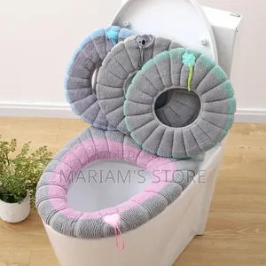 Soft, Plush, and Thickened Fabric Toilet Seat Cover