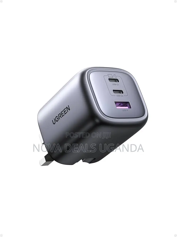 UGREEN Nexode 65W 3-Port Type C Charger, Foldable USB-C Fast Charger