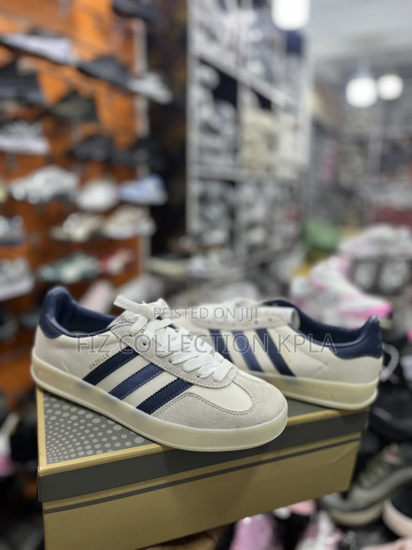 Original Adidas Gazelle Indoor Core White Navy