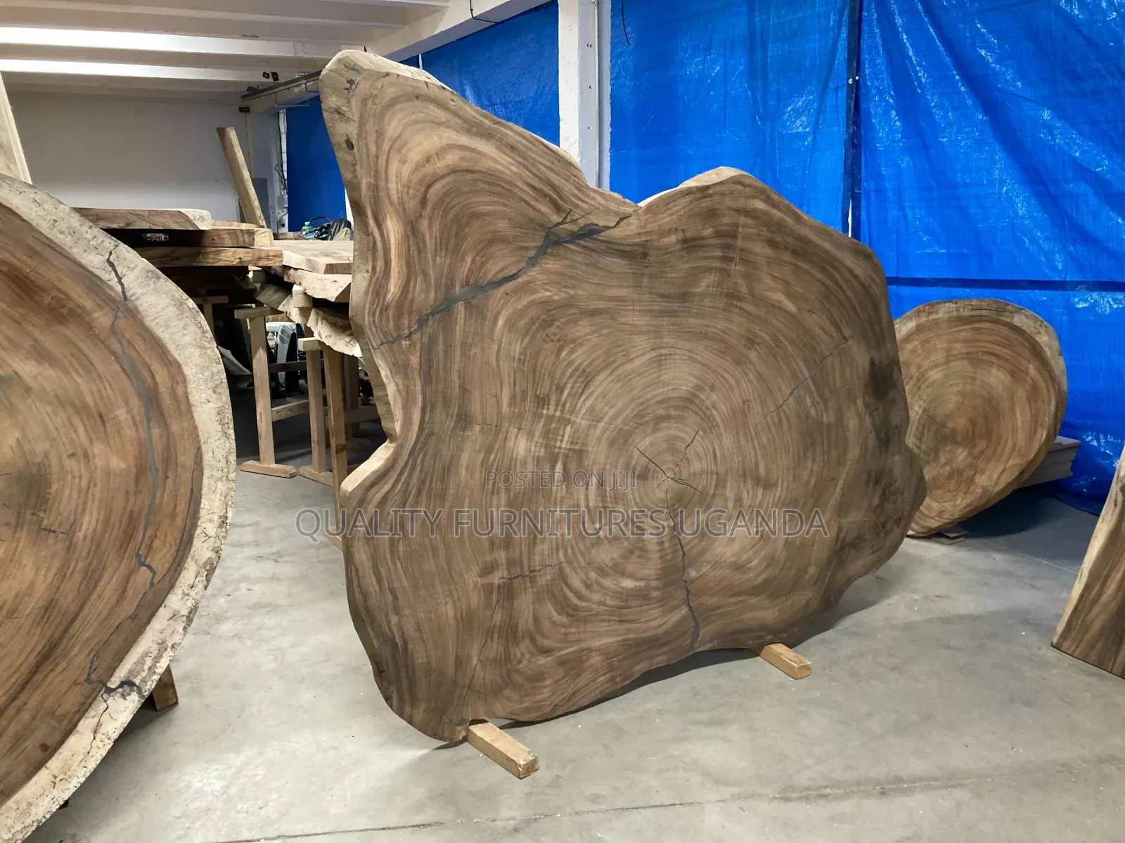 5 by 6 Plain Wooden/Varnished Bed