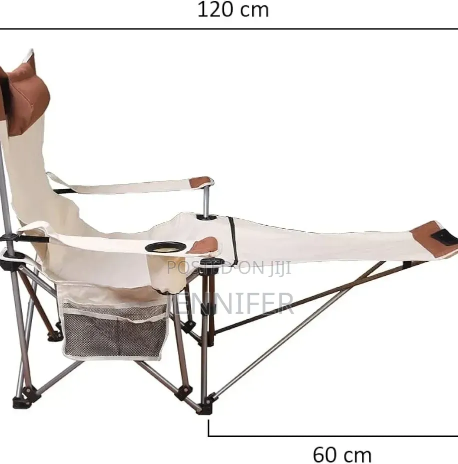 Folding Camping Chair Features a Built-in Footrest