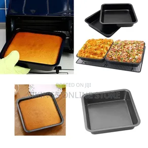 24cm Square Non-Stick Baking Pan Heavy-Duty Carbon Steel Cake Mold