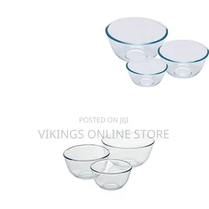 Pyrex Mixing Bowl Glass Set, 0.5l/1.0l/2.0l, Colourless