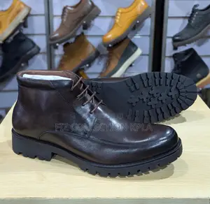 Original Dark Brown Leather Lug Sole Ankle Boots