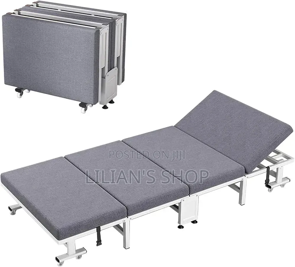 Portable Foldable Bed With 6-Position Backrest