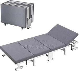 Portable Foldable Bed With 6-Position Backrest