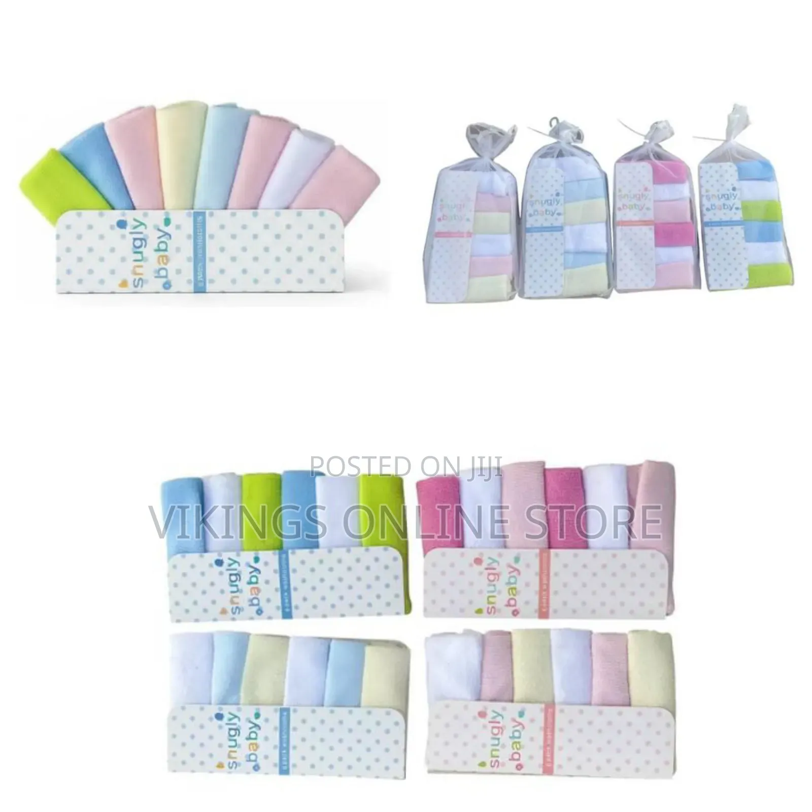 6-Piece Smooth Drums Fabric Children's Towel, Baby Washcloths