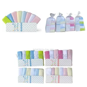 6-Piece Smooth Drums Fabric Children's Towel, Baby Washcloths