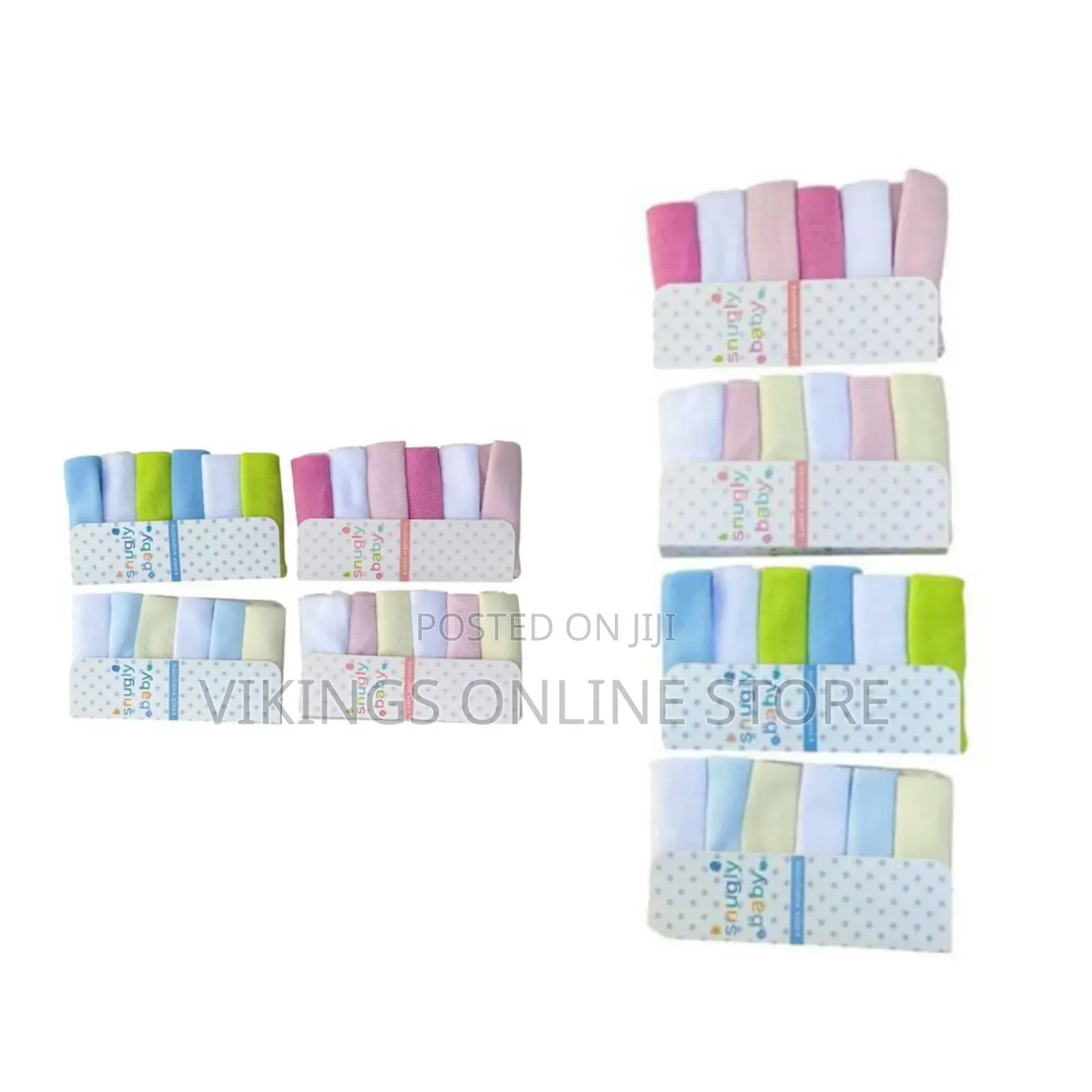 6-Piece Smooth Drums Fabric Children's Towel, Baby Washcloths
