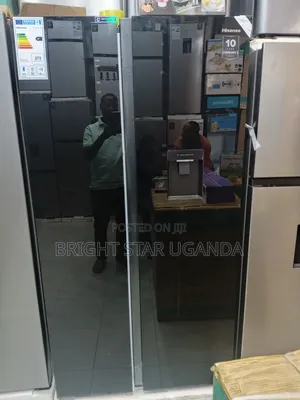 750 Hisense Fridge Black Glass