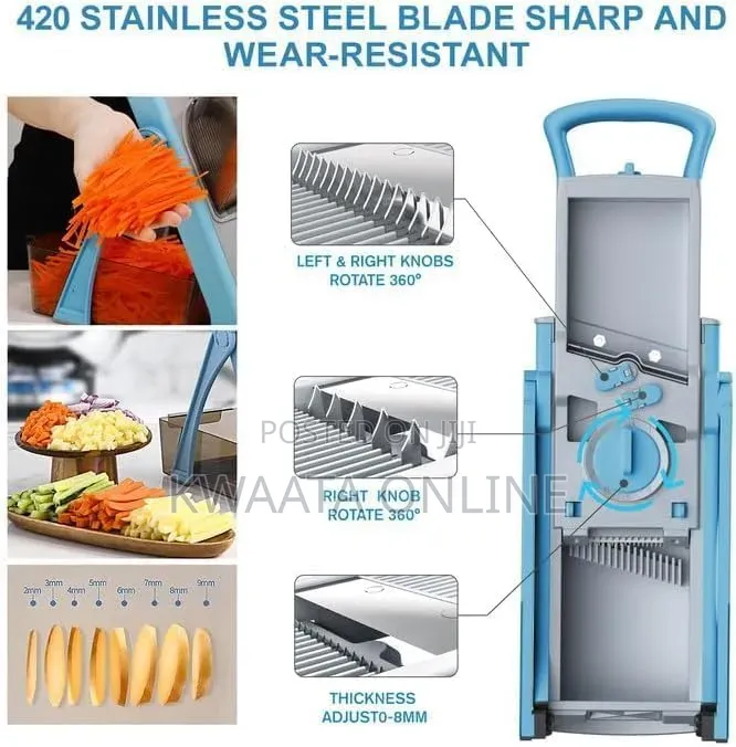 Heavy Duty Slicer Vegetable Chopper Cutter Manual French Fries Maker