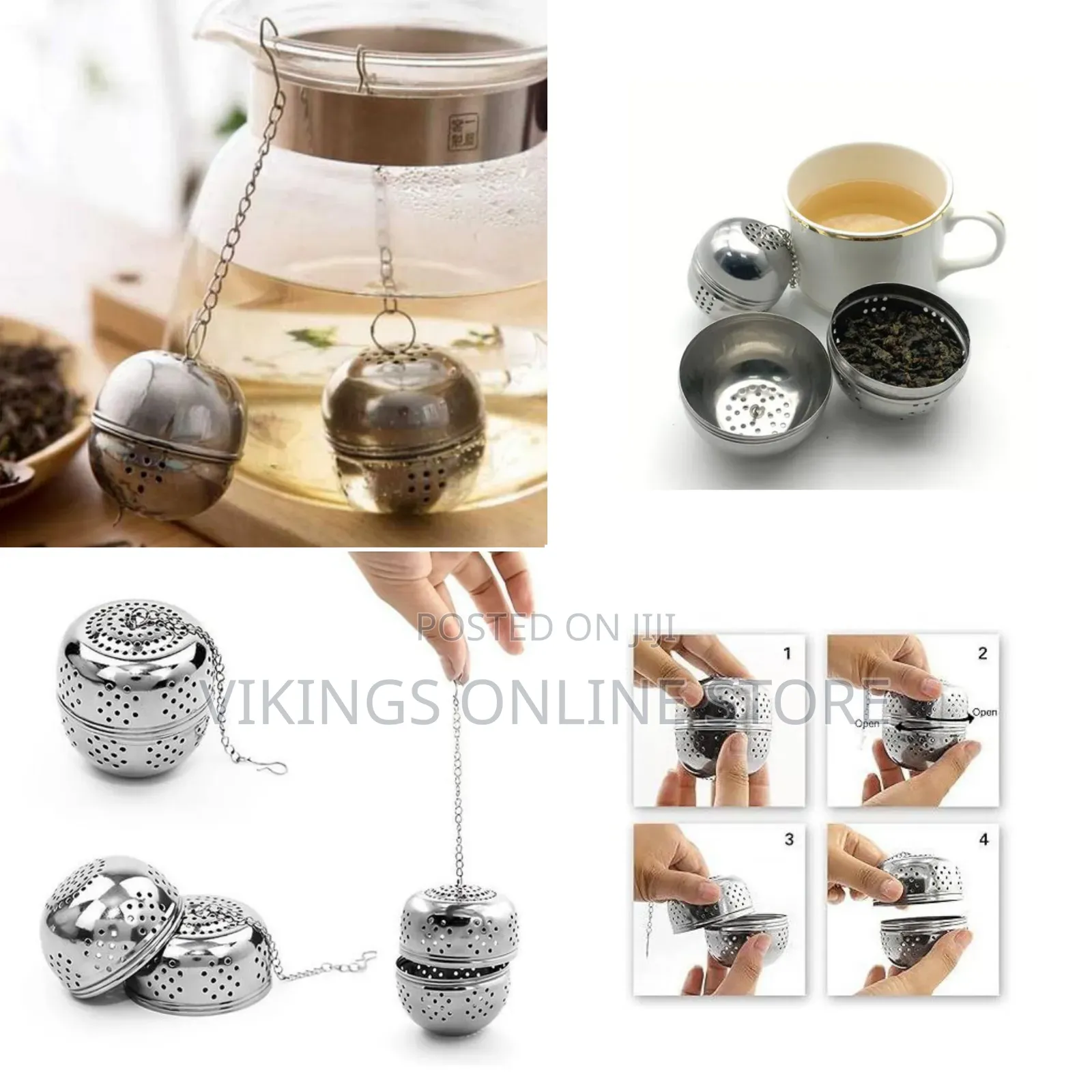 Stainless Steel Oval Ball Shape Tea Infuser Filter Seasoning Ball