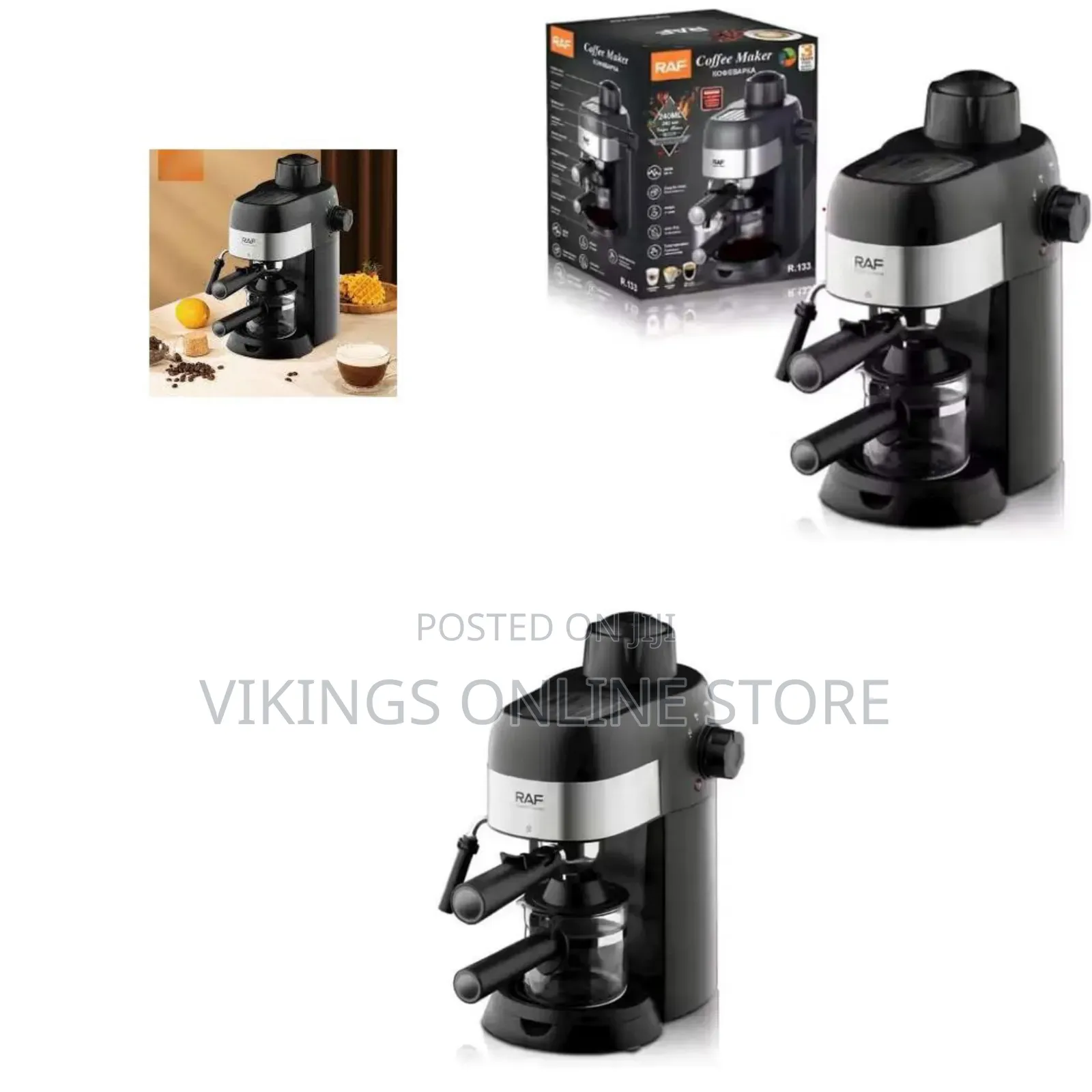 RAF Multifunctional Professional 3.5 Bar 4 Cups of Coffee Engine