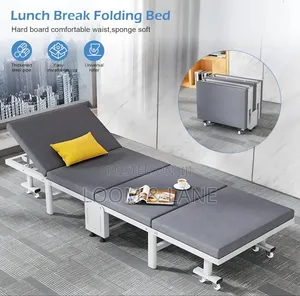 Portable Foldable Bed With 6-Position Backrest