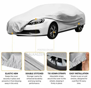 All-Weather Thickened PEVA Silver Gray Breathable Car Protective Cover