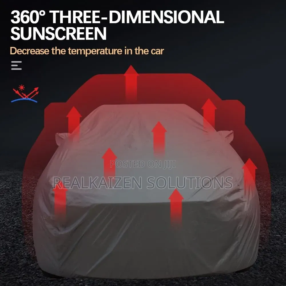 All-Weather Thickened PEVA Silver Gray Breathable Car Protective Cover
