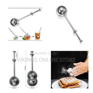 1 Piece of Stainless Steel Ball Tea Infuser Powder Sugar Shaker