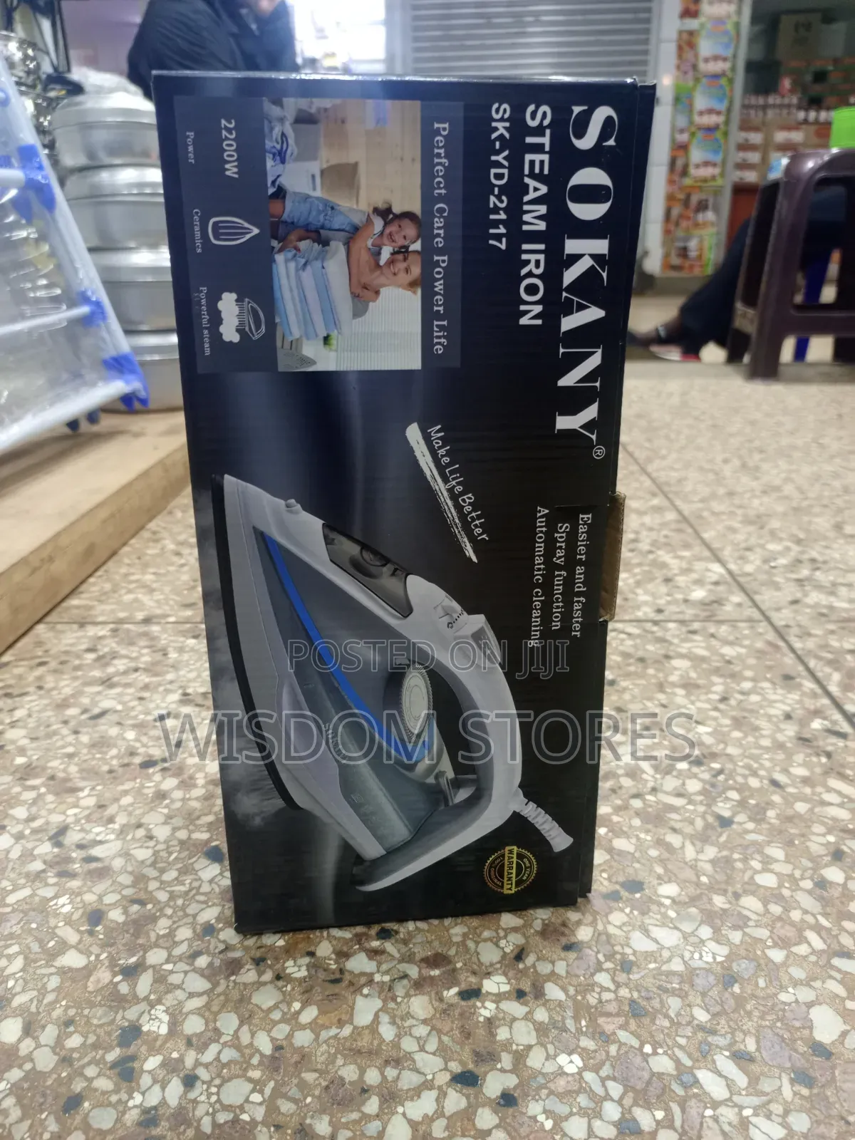 Sokany Steam Iron (Model SK-YD-2117).