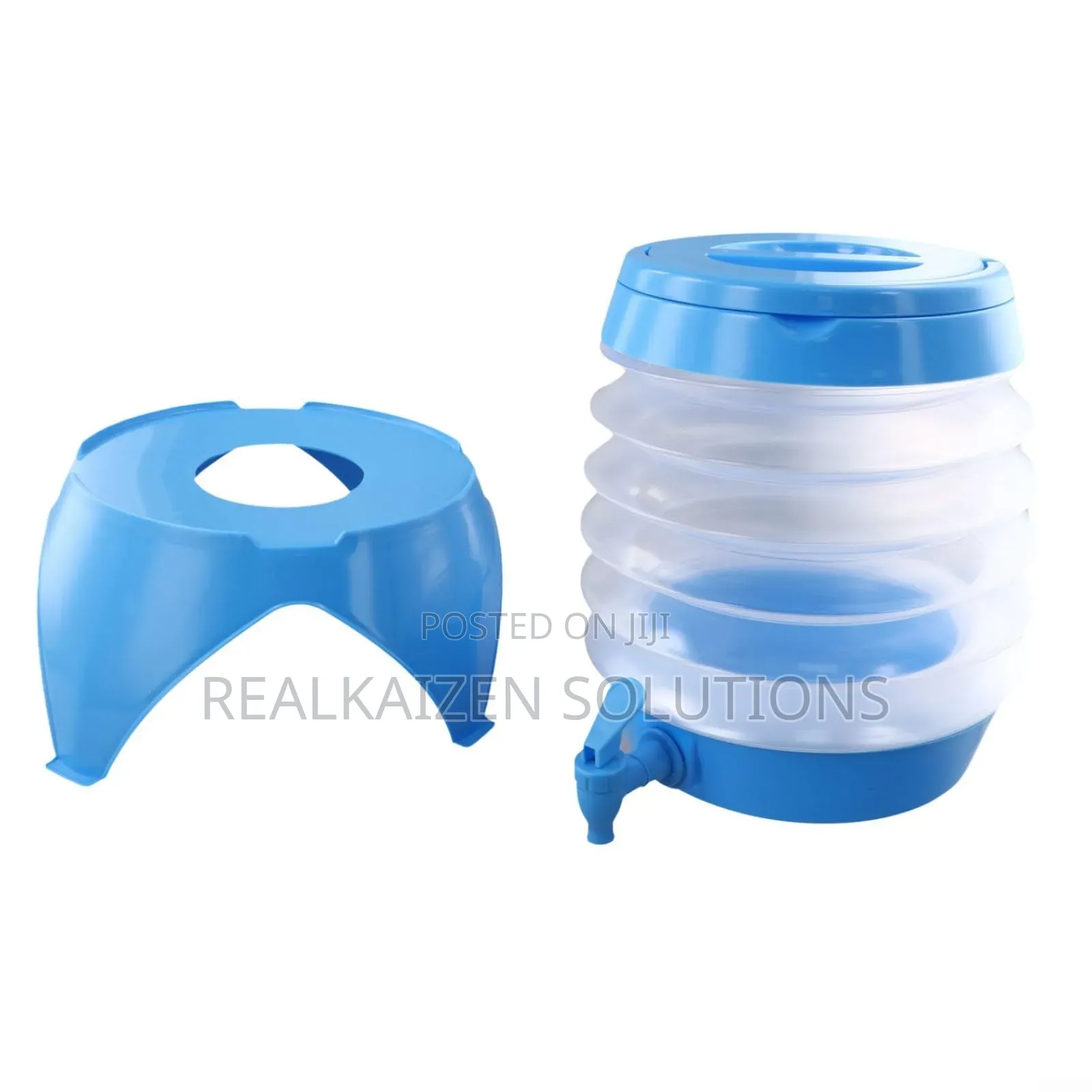 Collapsible 5.5L Plastic Beverage Dispenser| Spigot| Stand for Picnics