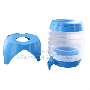 Collapsible 5.5L Plastic Beverage Dispenser| Spigot| Stand for Picnics