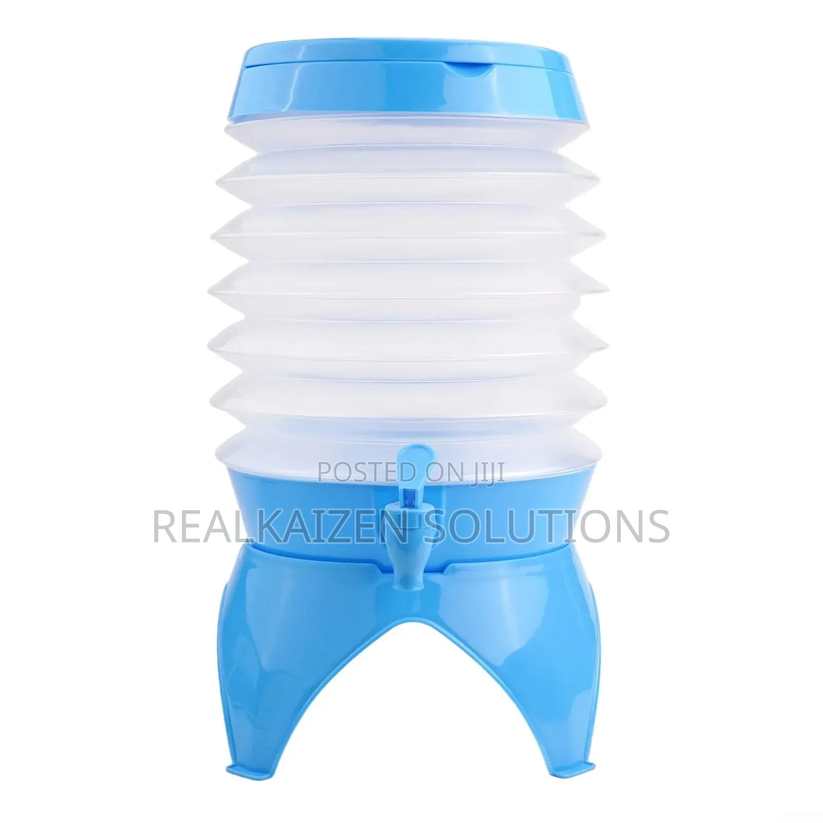 Collapsible 5.5L Plastic Beverage Dispenser| Spigot| Stand for Picnics