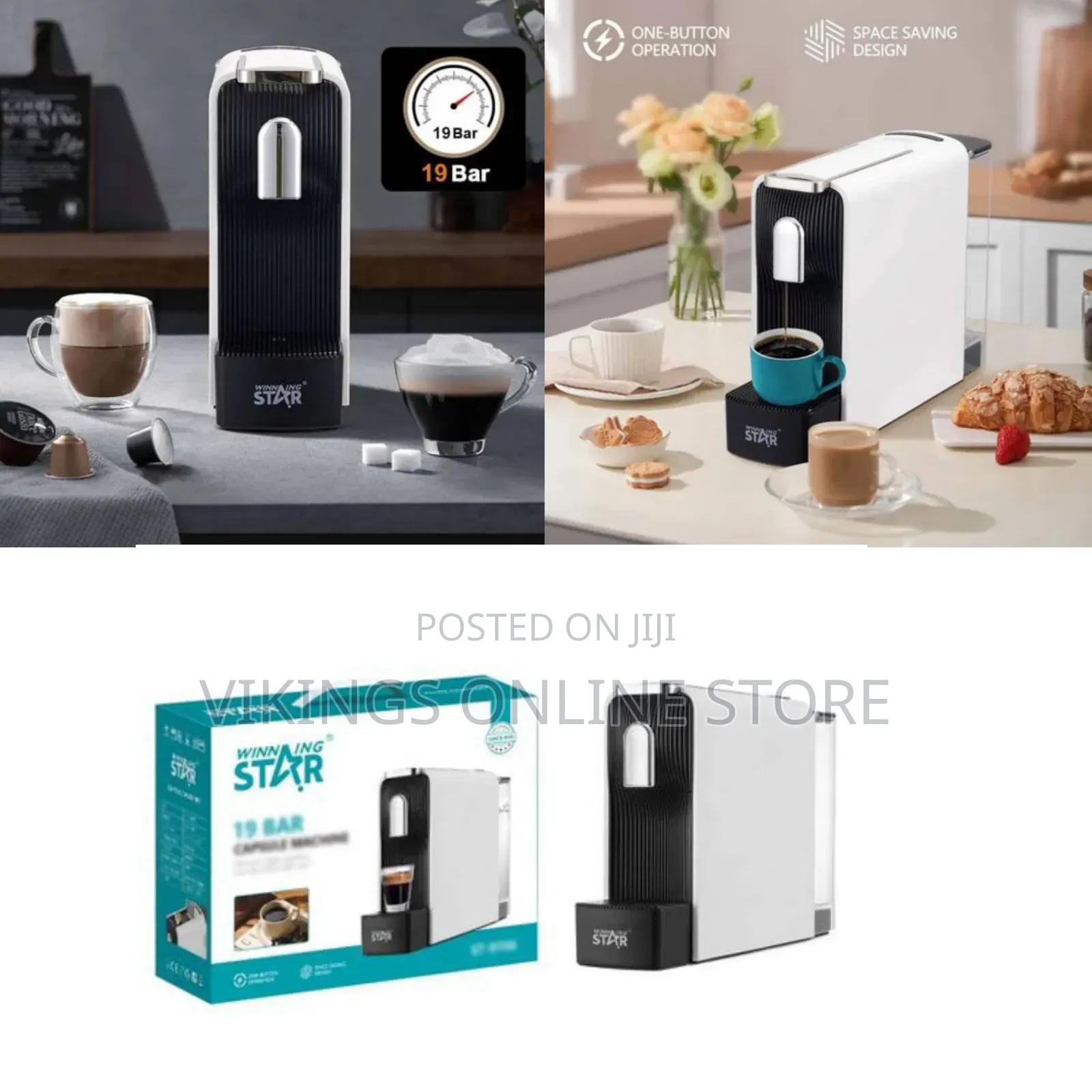 WINNING STAR Easy-to-Use Coffee Machine 19 Bar Home Automatic
