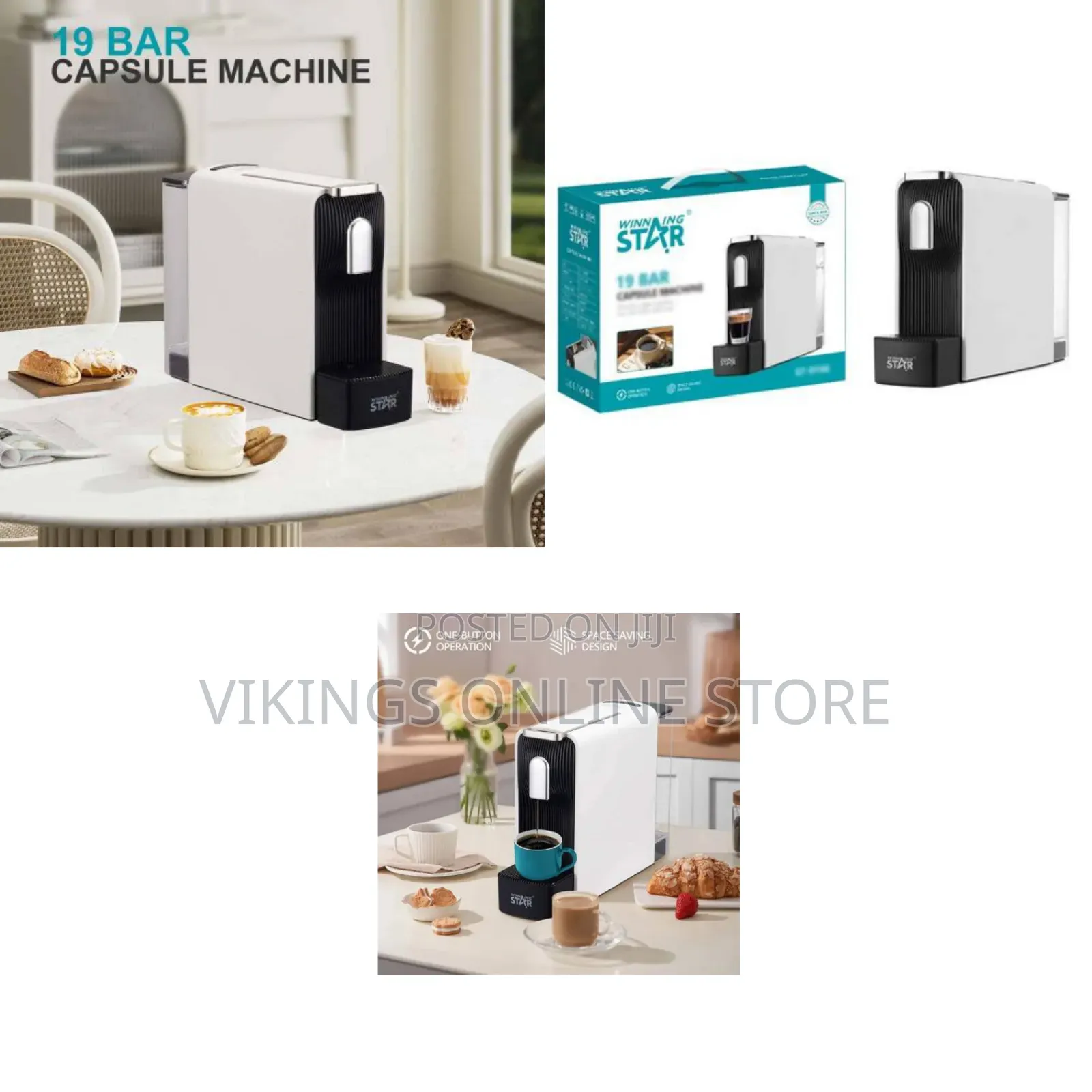 WINNING STAR Easy-to-Use Coffee Machine 19 Bar Home Automatic