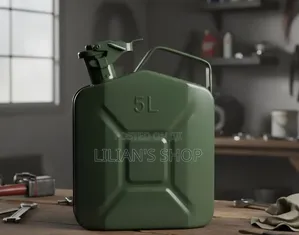 5-Liter Metal Steel Jerrycan for Storing and Transporting Fuel