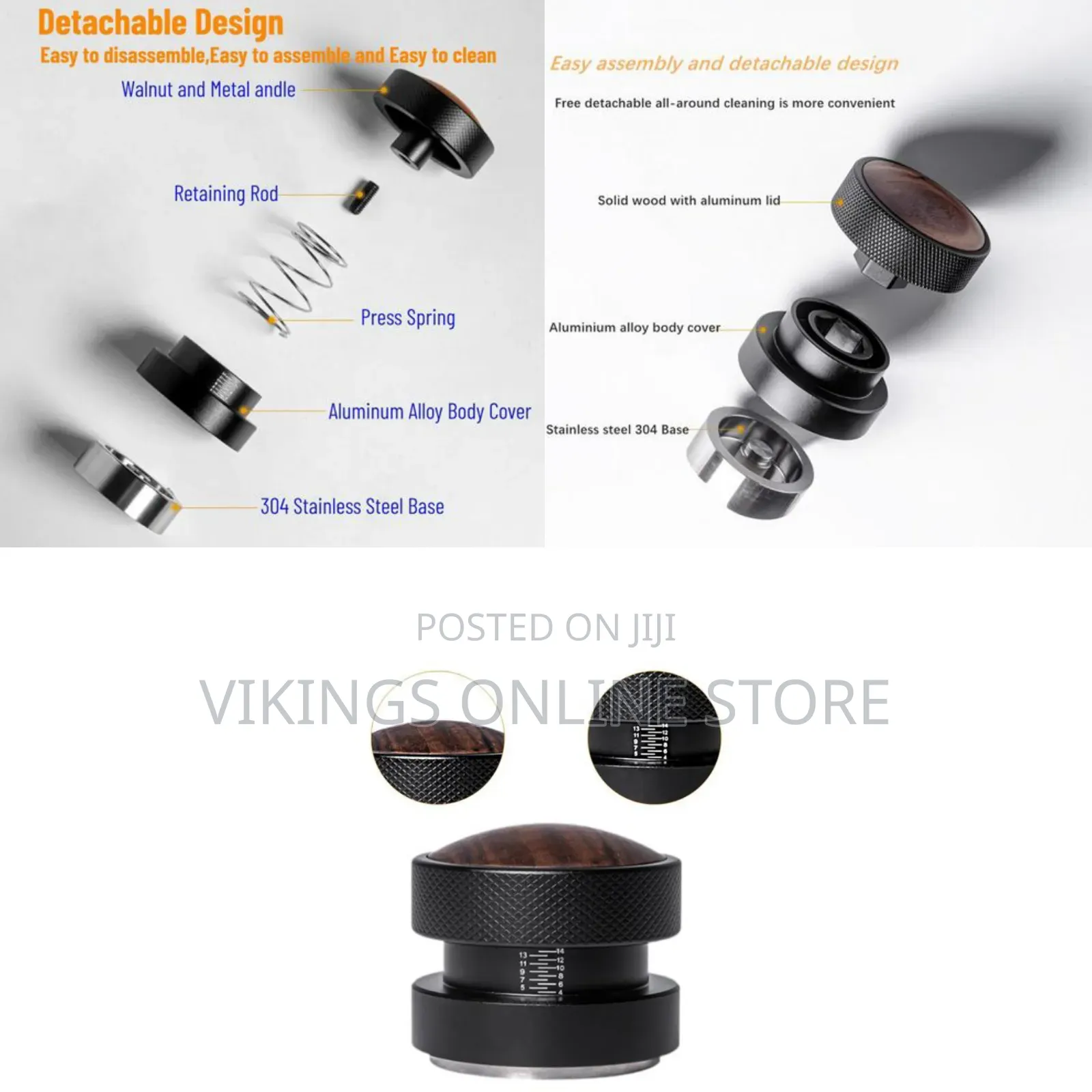 58mm Espresso Coffee Tamper,Self-Adjusting Gravity Tamper, WDT Tool