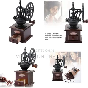 Manual Coffee Grinder, Vintage Style Portable Hand Crank Grain Mill
