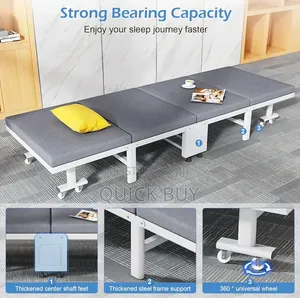 Portable Foldable Bed With 6-Position Backrest