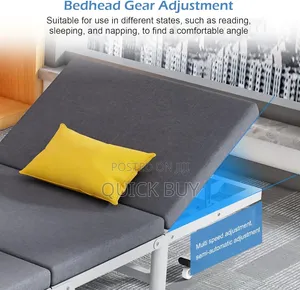 Portable Foldable Bed With 6-Position Backrest