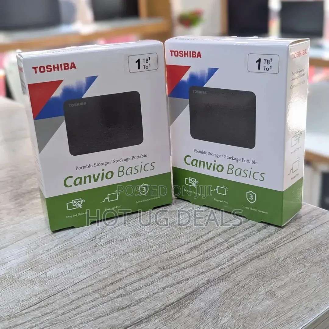 Toshiba 1Tb Rom External Hard Drive - Black