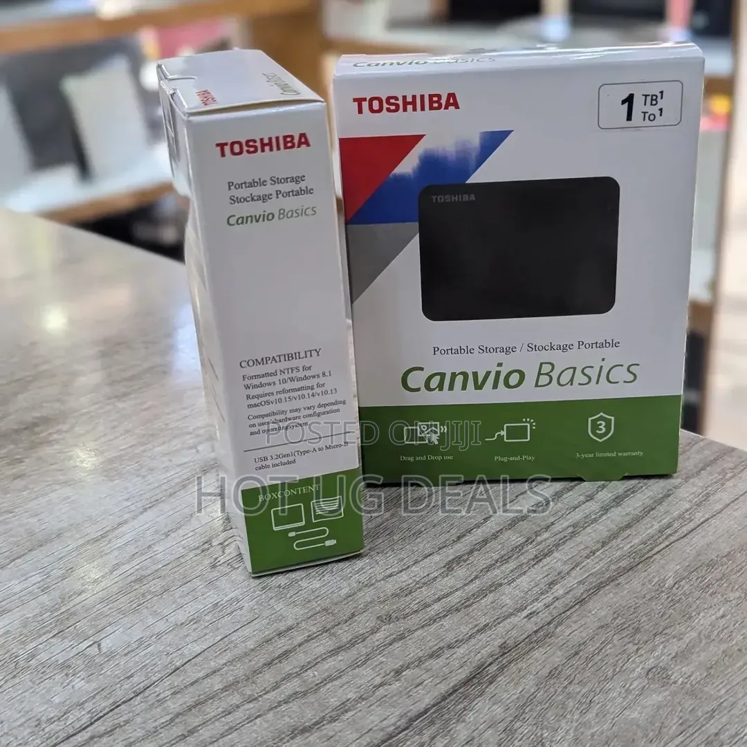 Toshiba 1Tb Rom External Hard Drive - Black