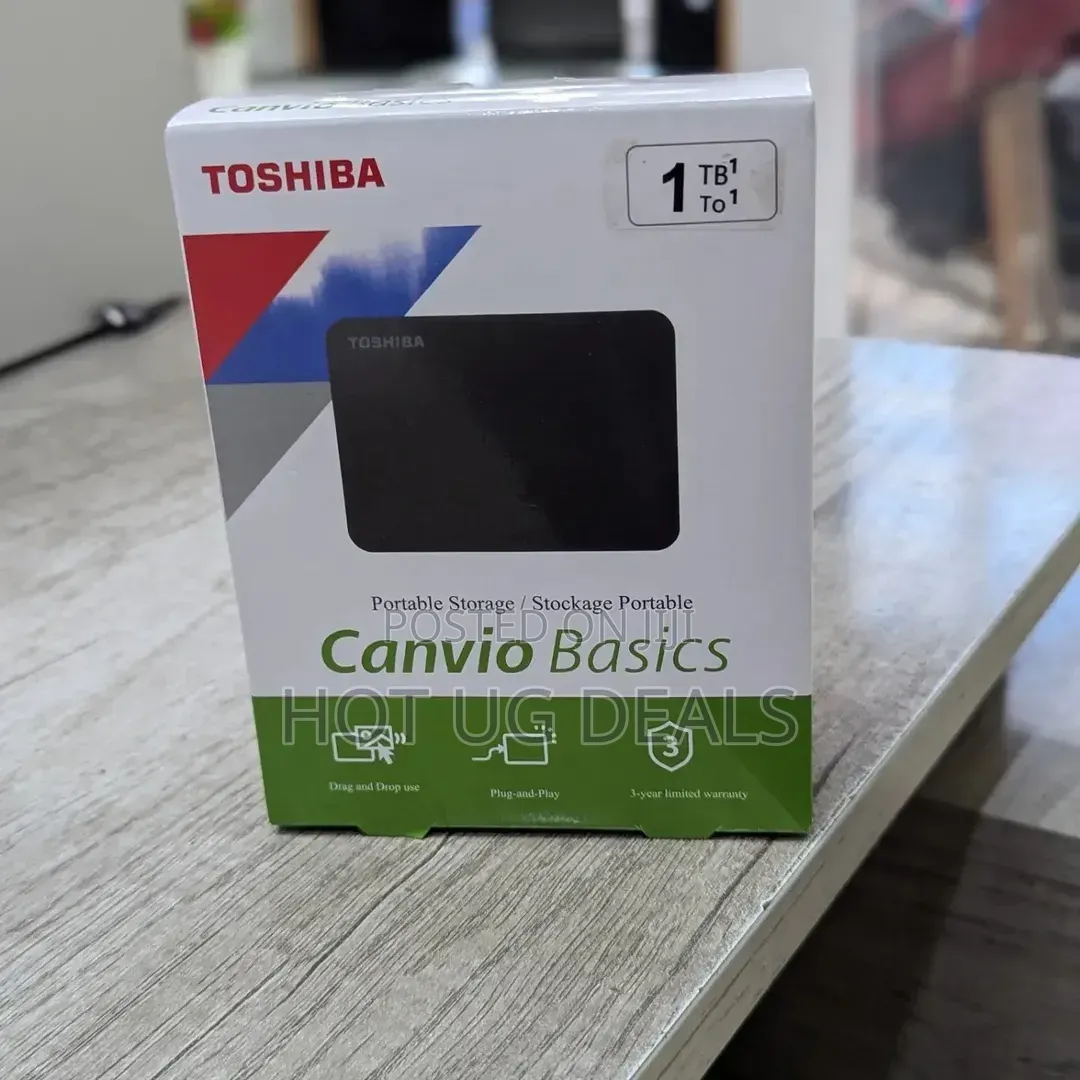 Toshiba 1Tb Rom External Hard Drive - Black