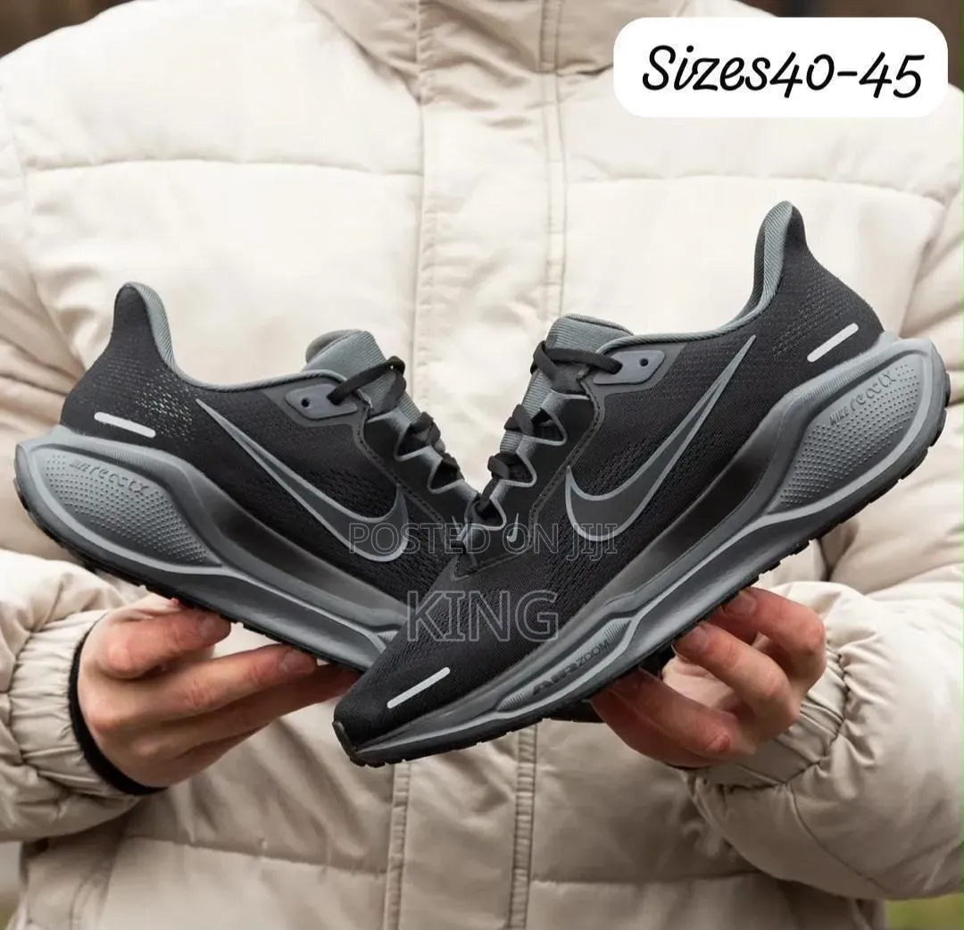 Nike Air Zoom Pegasus 41 Men's Road Running Shoes in Black Grey.
