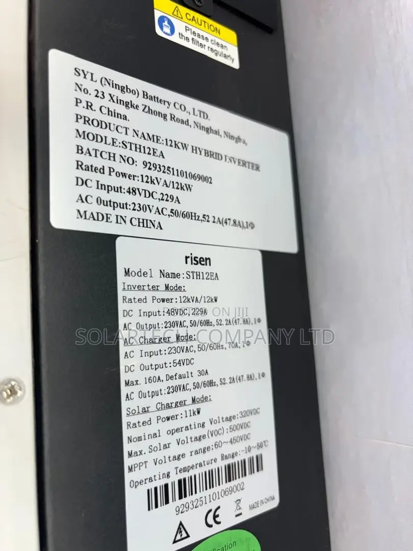 Risen 12kW 12kVA 48V Hybrid Solar Inverter 11kW MPPT