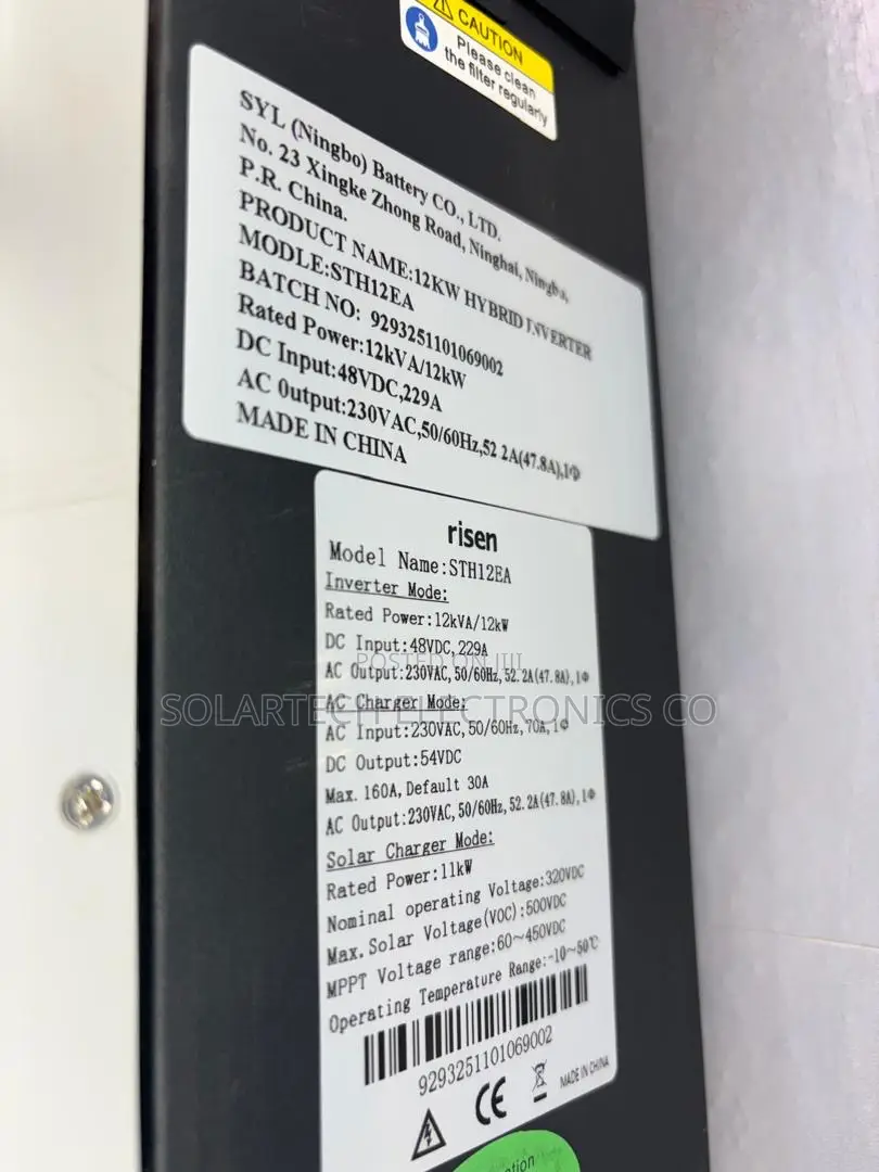 12kW Risen Hybrid Inverter 48V Solar Charger 500V PV