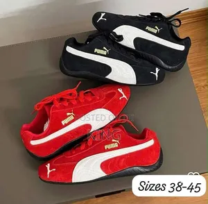 Puma Speedcat OG Sneakers Feature a Black Suede, Red Hot