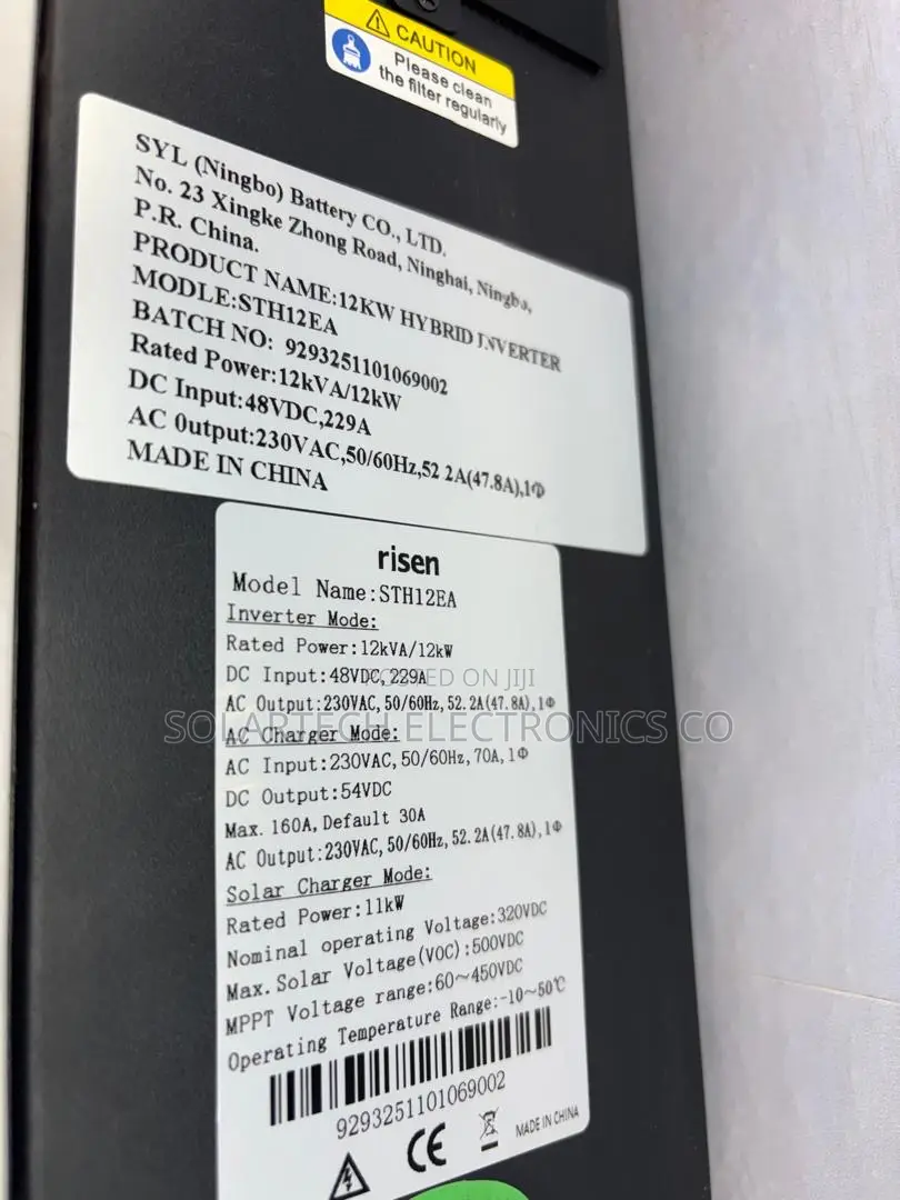 12kW 48V Risen Solar Hybrid Inverter 230V 500V PV Input