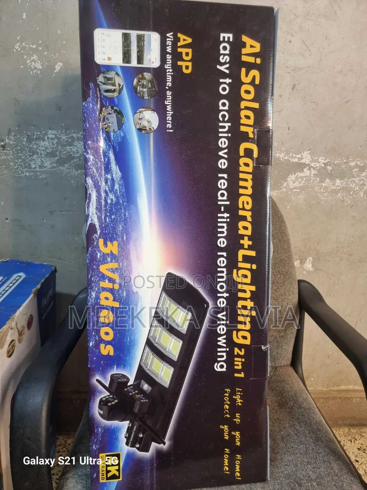 Ai Solar Camera + Lighting 2 in 1/3lens Solar Camera With 450w Panel
