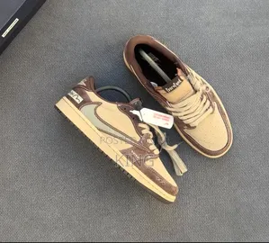 Nike Air Jordan 1 Low Sneakers Brown Suede Fear of God