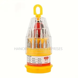 Professional Multi-Bit Screwdriver Set in Portable Round Case