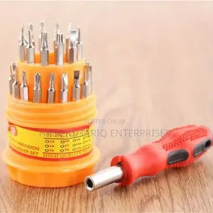 Professional Multi-Bit Screwdriver Set in Portable Round Case